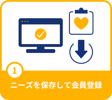 ニーズを保存して会員登録